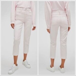 Mineral Pink Cropped Straight Jeans NWOT